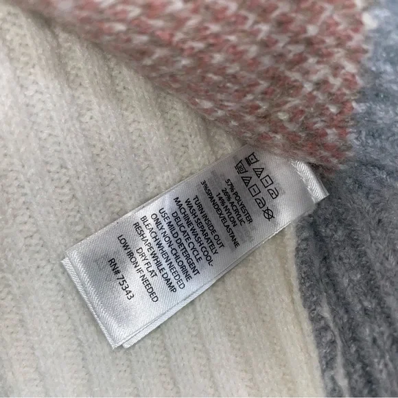 Rachel Zoe Academia Argyle Preppy Cardigan Sweater Size S Neutral Long Sleeve - Picture 10 of 12